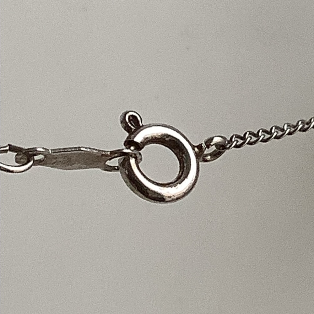 Libra Zodiac dainty pendant charm necklace New vintage STER silver - Picture 13 of 15